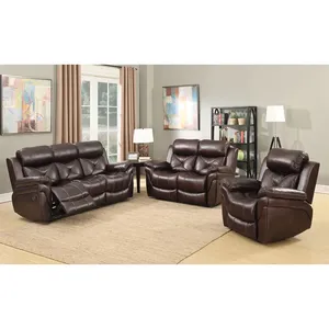 European Style New Design Air <strong>Leather</strong> <strong>Sofa</strong> Recliner Set Attractive <strong>Chesterfield</strong> for Living Room with Storage Home <strong>Furniture</strong> - Product Image 2
