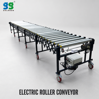 Convoyeur à rouleaux rétractable électrique GOLDGUN pour le déchargement des camions, conception flexible extensible pour le chargement et le déchargement