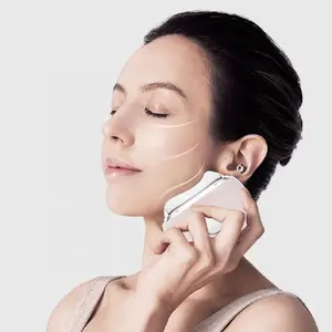 Sưởi ấm và làm mát da trị liệu V hình dạng nâng mặt massager công cụ cho phụ nữ Microcurrent LED massage mặt công cụ cho khuôn mặt