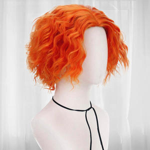 Peluca de Cosplay de Sombrerero Loco de Alicia en el País de las Maravillas, Disfraz de Halloween, Sintética, Encaje Completo, Rizo Rizado, Marrón Claro, Larga, 150% de Densidad - Product Image 2