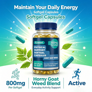 Complément alimentaire à base de plantes pour le soutien physique, extrait de Horny Goat Weed 800mg, 90 gélules, pour maintenir l'énergie des hommes actifs au quotidien, OEM - Product Image 4