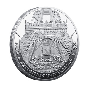 Moneda Conmemorativa de la Torre <span class=keywords><strong>Eiffel</strong></span> de París, Chapada en Oro/Plata, con Relieve 3D, Artesanía Metálica, Recuerdo de Viaje, Regalo Francés - Product Image 6