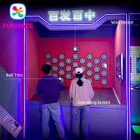Centre de divertissement intérieur Funspace, jeux interactifs à plusieurs joueurs, activation par lumière LED, lancer de balle, jeux muraux interactifs, activation de jeu