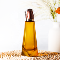 Flacon de parfum de luxe en verre ambré de créateur 30ml 50ml 100ml – Flacon de parfum fantaisie pour homme avec pulvérisateur à pompe et bouchon hermétique