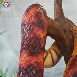 Serpiente Pitón Animatrónica de Tamaño Real, Modelo de <span class=keywords><strong>Animal</strong></span> Robótico Realista para Parques Temáticos y Exposiciones de Zoológicos - Product Image 6