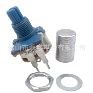 โพเทนชิโอมิเตอร์แบบหมุน Leixin รุ่น 149 สีน้ำเงิน แกน 15 มม. ฟิล์มคาร์บอน ปรับได้ พร้อมสวิตช์ - Product Image 5