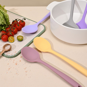 Nhà Sản Xuất Bán Buôn Nhiều Màu Silicone Nạo Đồ Dùng Salad Spoon An Toàn Đồ Dùng Nhà Bếp Thiết Lập Cho Baking Khuấy Trộn Công Cụ - Product Image 3