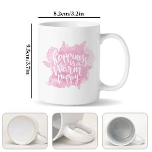 Tazas de Café de Cerámica Blanca de 15 oz con Logotipo Personalizado, Tazas de Café de Cerámica Blanca de 11 oz con Interior de Color Sublimado y Asa - Product Image 3
