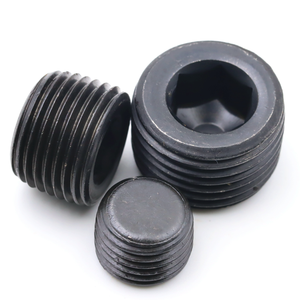 Din906 <span class=keywords><strong>Din</strong></span> <span class=keywords><strong>906</strong></span> Tornillo Grub Aleación Acero Óxido negro 1/4 3/8 BSPT Tapones de tubo de presión hexagonal - Product Image 1
