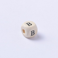 Perles d'alphabet en bois de lotus écologiques 10 mm, perles carrées avec lettres de A à Z pour la fabrication de bijoux personnalisés, accessoires pour bracelets DIY