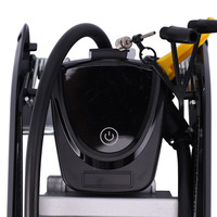 Pompe à pneus de vélo Affichage numérique Jauge Pied Pédale en caoutchouc Cylindre en aluminium Cadre en acier Mini pompe à air avec double cylindre