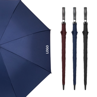 Parapluie de golf personnalisé avec logo, grande taille, automatique, vente en gros, protection contre le vent, parapluie double couche, parapluies de golf de marque