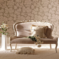 Ensemble de canapés haut de gamme personnalisé, style princesse féerique française, couleur crème, feuille d'or, ensemble de meubles d'art pour salon antique