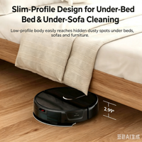 Robot aspirateur multifonctionnel intelligent en promotion pour la maison : balayage automatique, nettoyage humide et sec, idéal pour la poussière et les poils d'animaux