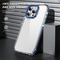 Nouvelle arrivée étui de téléphone antichoc clair coloré pour iPhone 15 Promax 16 plus étui de téléphone anti-chute hybride acrylique 2-en-1