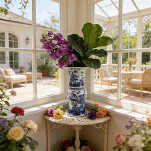 Jarrón de Cerámica de Alta Calidad con Diseño Chino de Acuarela, <span class=keywords><strong>Porcelana</strong></span> de la Dinastía <span class=keywords><strong>Ming</strong></span>, Azul y Blanco, Decoración para Sala de Estar y Hotel - Product Image 3