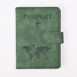Soporte para pasaporte de cuero PU a la moda, fundas para tarjetas de bloqueo RFID, funda elástica con ranuras, billetera de viaje con logotipo, patrón de caramelo, Porta Pasaporte - Product Image 4