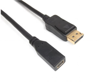 Connecteurs en cuivre nu plaqués or 4K/2K/8K 120Hz DP 1.4 Mâle vers Mini DP 1.4 Femelle Câble PVC 32AWG OD 5.0mm pour utilisation avec moniteur
