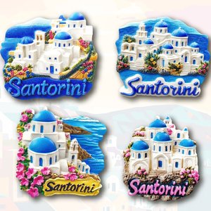 Hot-bán nam châm tùy chỉnh thiết kế Hy Lạp <span class=keywords><strong>Santorini</strong></span> 3D nhựa <span class=keywords><strong>in</strong></span> ấn lưu niệm nam châm ffidge - Product Image 1