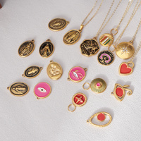 Nouveauté Style religieux étanche 18K PVD or véritable acier inoxydable breloques bijoux de mode pendentifs et breloques