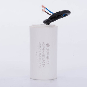 Condensateur de démarrage gainé Cbb60 60Uf 450Vac pour moteurs de lave-linge et pompes à eau - Product Image 1