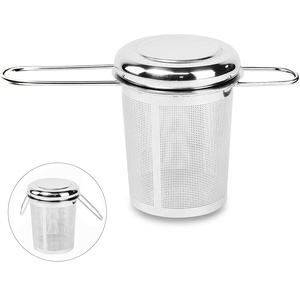 Filtre à thé panier à mailles fines pliable à long manche personnalisé Infuseur à thé plus raide en acier inoxydable - Product Image 2