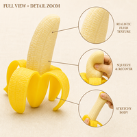 Jouet anti-stress extensible en forme de banane en TPR à remontée lente pour adultes et adolescents, idéal pour Halloween, Noël, ou comme cadeau de fête