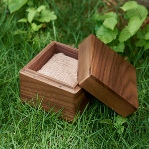 Cao cấp đồng hồ Đồng hồ gói carton handmade khắc Laser Cá Nhân đánh bóng quả óc chó hộp gỗ - Product Image 5