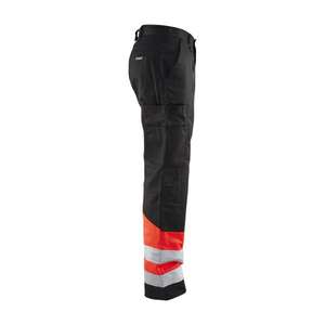 BLAKLADER - 156418119955D108 Hi-Vis <b>trousers</b> <b>Black</b>/Red - EAN 7330509402160 HI-VIS <b>WORKWEAR</b> - Product Image 4