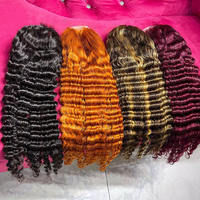 Wig Rambut Asli Brasil 100% Natural Swiss HD Transparent Lace Frontal Wig 30 40 Inch Model Body Wave dari Vendor Grosir