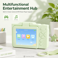 Appareil photo 1080P style vintage 48MP avec autofocus, écran IPS rotatif 2,8 pouces, triple lumière d'appoint couleur, lecteur MP3 et enregistreur pour anniversaire d'enfants