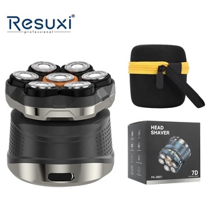 New resuxi FK-8801 7D xoay máy cạo râu điện từ đầu lưỡi 1400mAh 8500rpm Đầu Hói Máy cạo râu điện không thấm nước IPX6 - Product Image 1