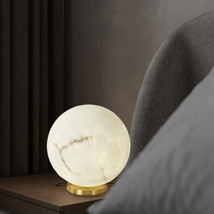 Faux Marble Table <b>Lamp</b> Led <b>Touch</b> Control 25x28 Cm Simple Design For <b>Bedside</b> Use - Product Image 1