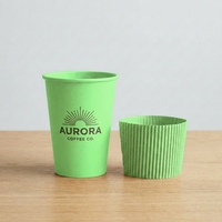 Gobelets en fibre de bambou à double paroi, compatibles micro-ondes, faible MOQ, 200ml, 300ml, 400ml, 500ml, avec taille et impression personnalisées