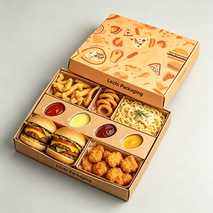 Caja <span class=keywords><strong>para</strong></span> llevar <span class=keywords><strong>de</strong></span> <span class=keywords><strong>empanadas</strong></span> <span class=keywords><strong>de</strong></span> papas fritas con taza <span class=keywords><strong>para</strong></span> salsa, <span class=keywords><strong>de</strong></span> cartón desechable, <span class=keywords><strong>para</strong></span> comida rápida, hamburguesas <span class=keywords><strong>y</strong></span> pollo frito. - Product Image 2