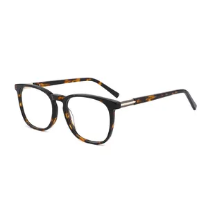 Customized Logo Designer Double Color Acetate Optical Frames Eyeglasses Unisex Lady Women And Man