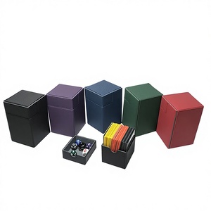 Caja de Almacenamiento de Cartas Coleccionables de Cuero PU con Capacidad para Más de 100 Cartas, Caja de Dados con Doble Cajón para TCG - Product Image 4
