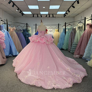 <span class=keywords><strong>Robe</strong></span> de Quinceanera pour <span class=keywords><strong>adulte</strong></span> <span class=keywords><strong>robe</strong></span> dos nu traînant 3D fleur décalcomanie grand ourlet <span class=keywords><strong>robe</strong></span> de <span class=keywords><strong>princesse</strong></span> douce Dy6878 - Product Image 6