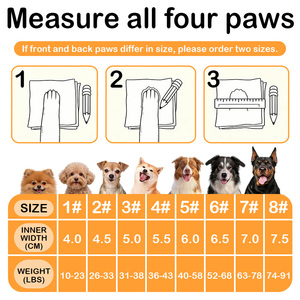 OEM Waterproof Outdoor <strong>Dog</strong> Boots Reflective Straps for Small/Medium/Large <strong>Dogs</strong> Made Solid Pattern All Weather - Product Image 2