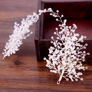 Diadema de Cristal Estilo Europeo Americano NianCan, Diadema de Alambre de Cobre con Pedrería, Diadema Boho <span class=keywords><strong>para</strong></span> Novia, Dama de Honor, Boda - Product Image 4