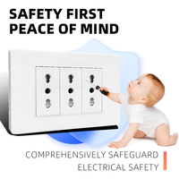 Triple italien Chili Standard Custom Made 3/9 Hole Embedded Wall Sockets Factory 118 Type Eco PC Plug Outlet Protection de sécurité