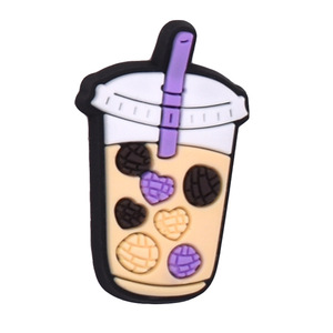 Hebilla de goma suave de PVC de dibujos animados para zapatos DIY decorativo extraíble flor té de la leche cueva accesorios transfronterizos estilo comida - Product Image 6