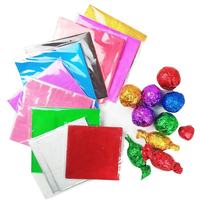Envoltorios de caramelos de chocolate dorado de 20x20 cm personalizados, hojas de papel de aluminio para envolver golosinas, envolver barras de chocolate