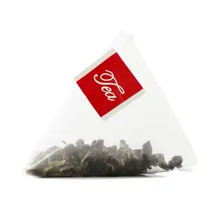 Wholesale Tea bags Supplier Custom Biodegradable Corn Fiber Pla Material Filter Empty Pyramid Herbal Tea Bags