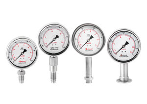0-0.6bar 0-600bar น้ำมันซิลิกอนกลีเซอรีนสแตนเลสสตีล304สุขาภิบาลไดอะแฟรมเกจวัดความดัน1.6% FS - Product Image 6