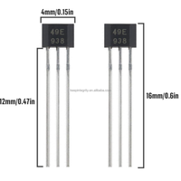 20 Piezas de Sensor de Efecto Hall 49E OH49E SS49E S49E TO-92S, Detector Magnético de 3 Pines para Arduino