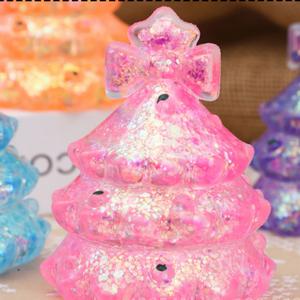 TPR Stress <b>Christmas</b> <b>Tree</b> Glow Dark Squishies Hands Grip Toys Candy Squeeze Toy Glitter Slow Rising Stress Relief Sensory Toy - Product Image 6