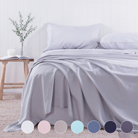 Drap de lit de luxe en bambou biologique, taille Queen, 100%, ensemble de literie, pour la maison, livraison gratuite