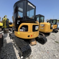Excavatrice Caterpillar 305CCR d'occasion de haute performance, 5 tonnes, puissante, hydraulique, mini-pelle sur chenilles pour l'aménagement paysager, en stock
