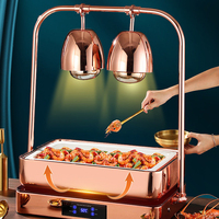 Lampe Chauffante Électrique en Acier Inoxydable pour Buffet, Idéale pour Hôtels, Restaurants, Traiteurs et Barbecues – Table de Maintien au Chaud
